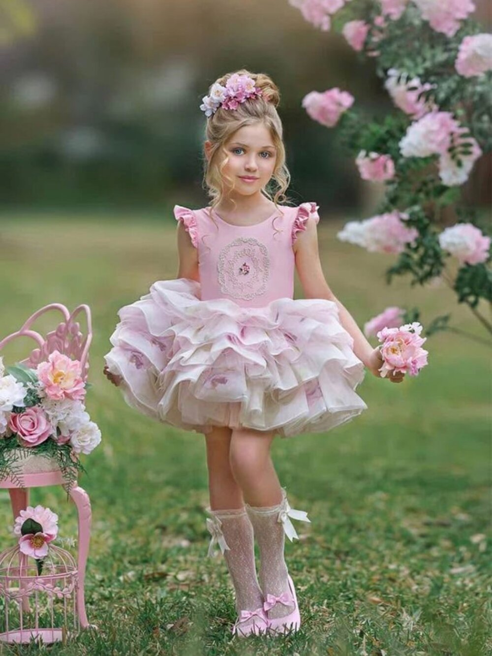 Dollcake Bouquet Pink Tutu dress size 8